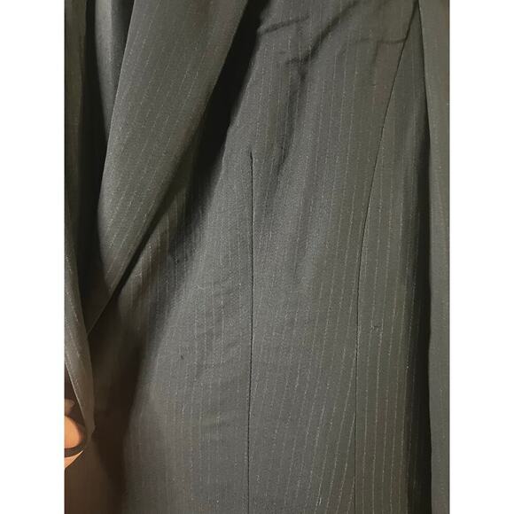 Philippe Adec Women’s pin stripes black blazer VTG 14/46 feminine business offic - Picture 8 of 16